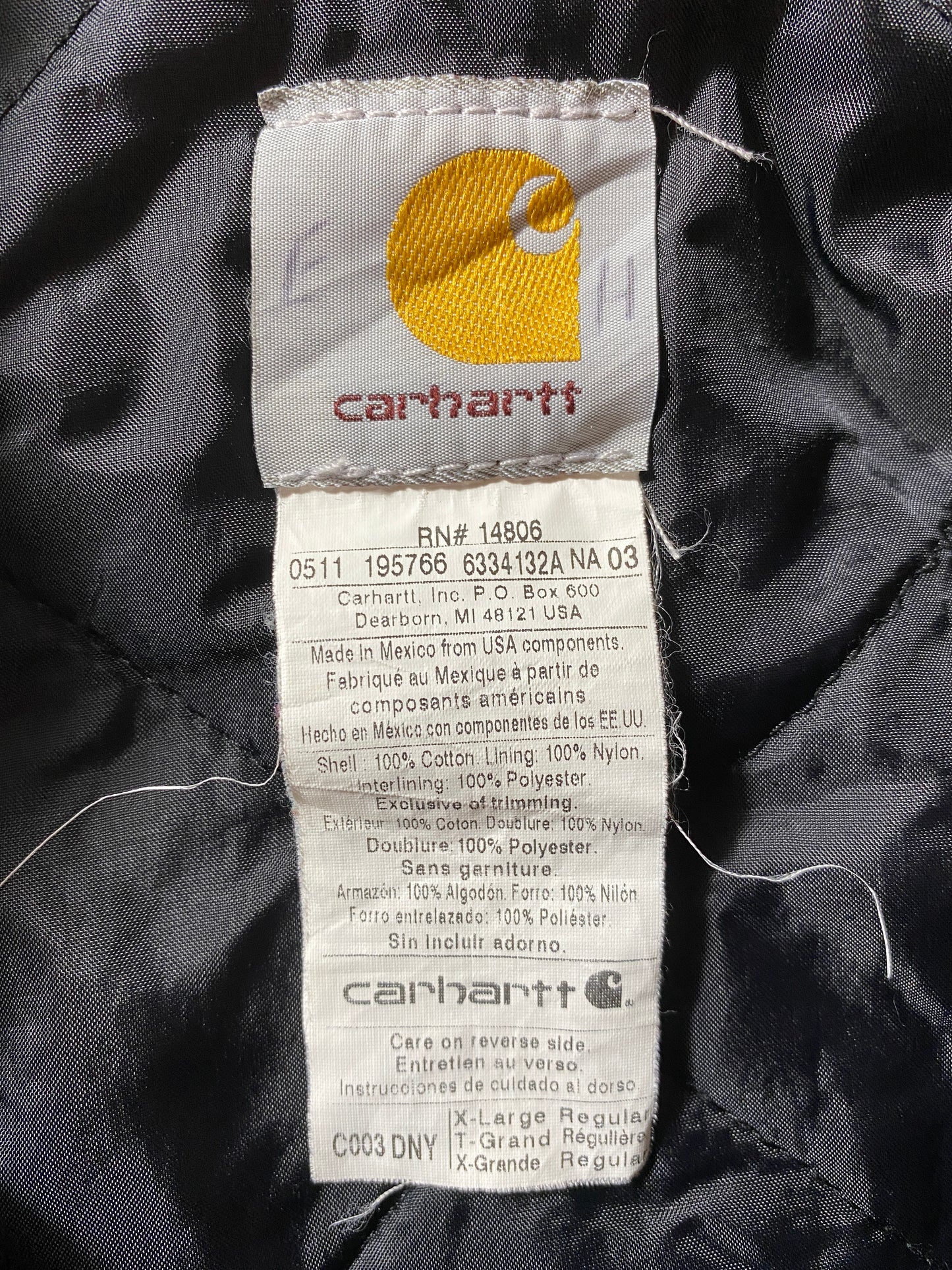 Vintage CARHARTT Size XL Duck Jacket / A9347