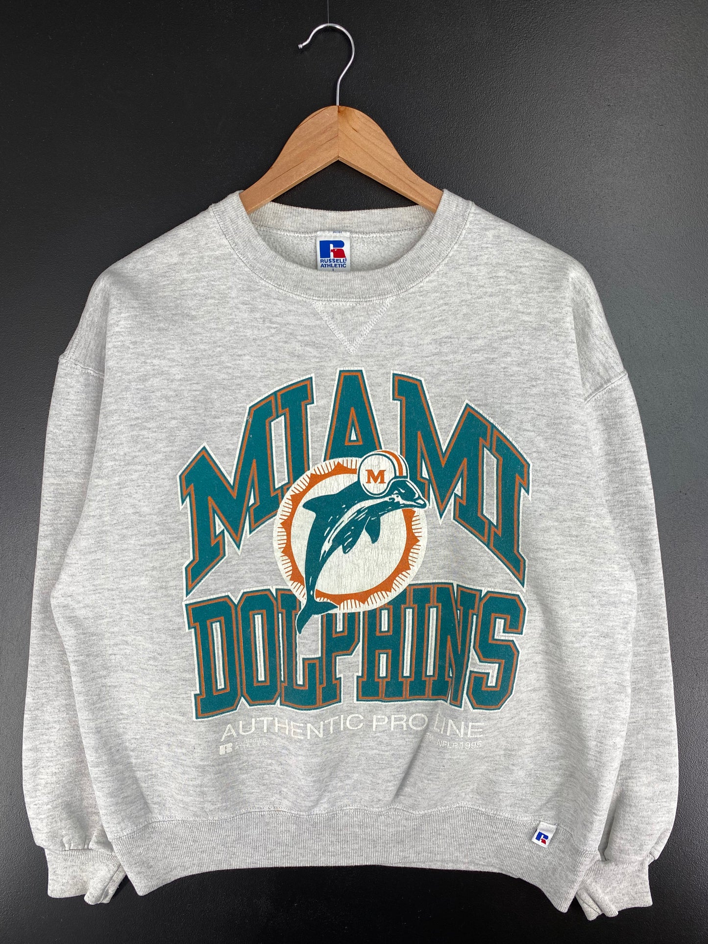1995 MIAMI DOLPHINS Made in USA Size L Vintage NFL Sweat-Shirt / A3317