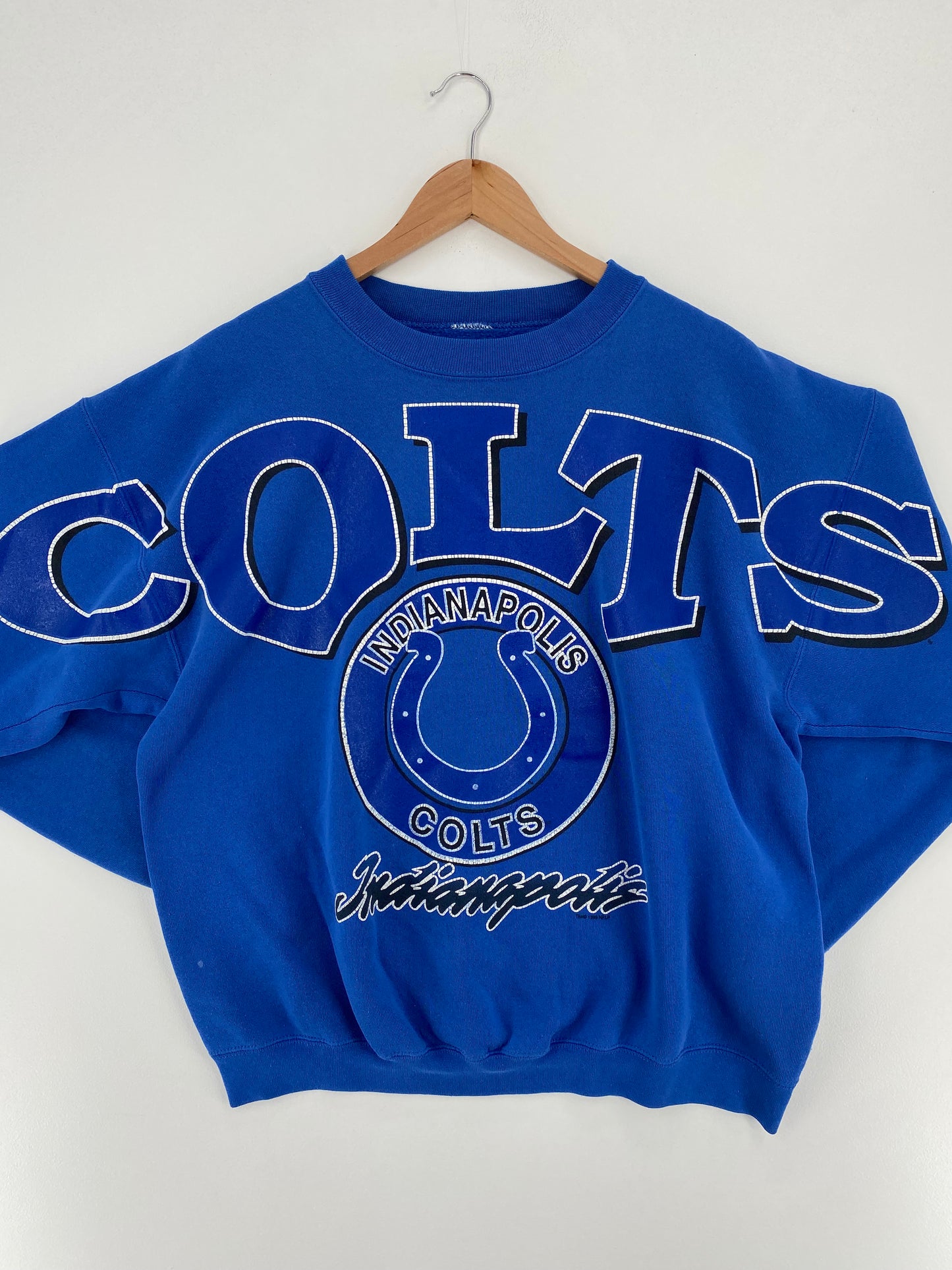1995 INDIANAPOLIS COLTS Size No Tag (Approx.XL) Vintage NFL Sweat-Shirt / A3318