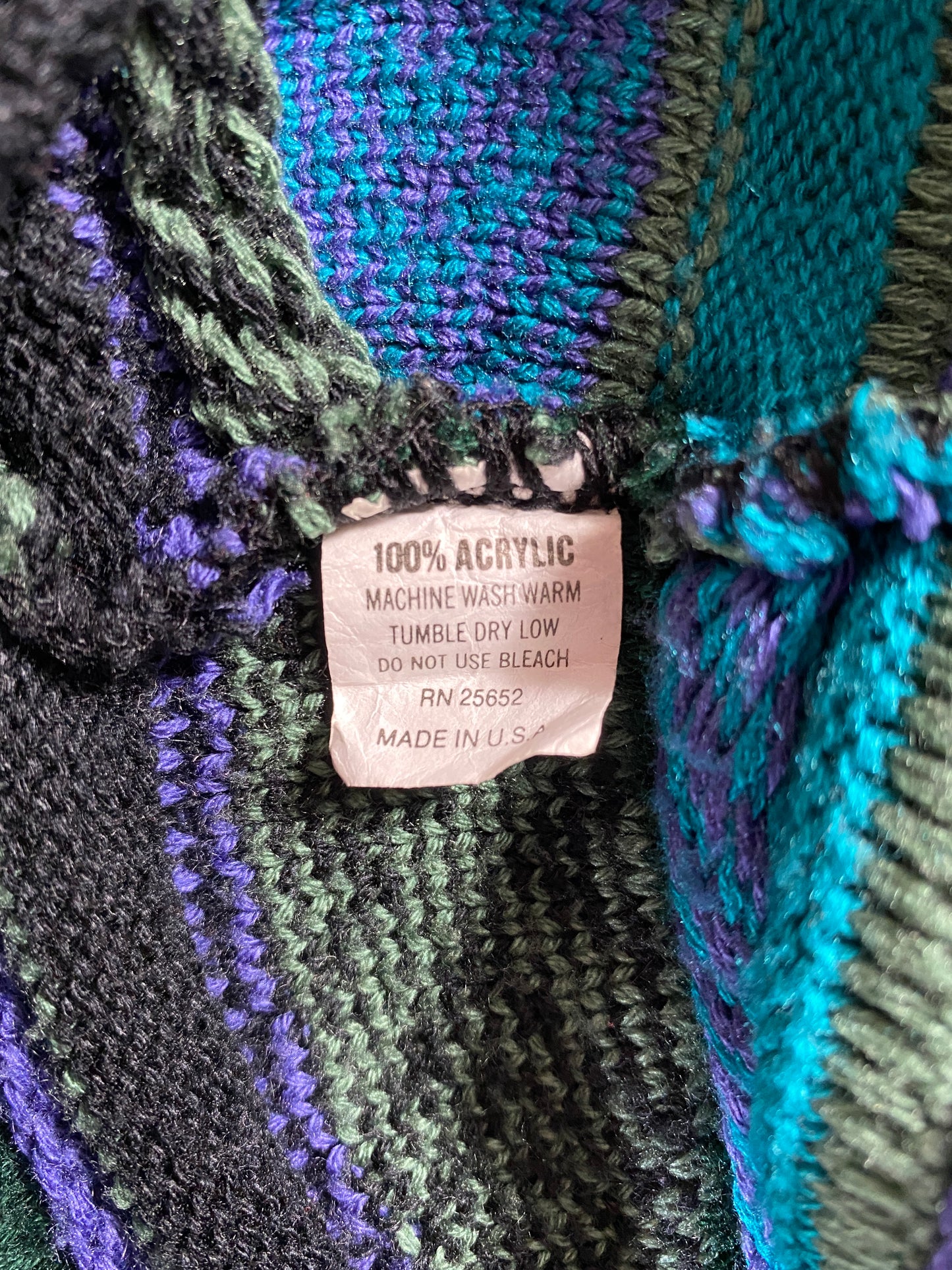 Vintage 3D COOGI- Style Made in USA Size L Knit Sweater / A9500