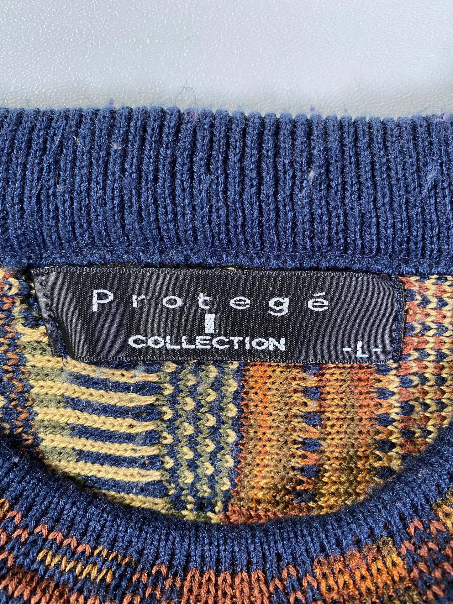 Vintage 3D COOGI- Style Made in USA Size L Knit Sweater / A9502