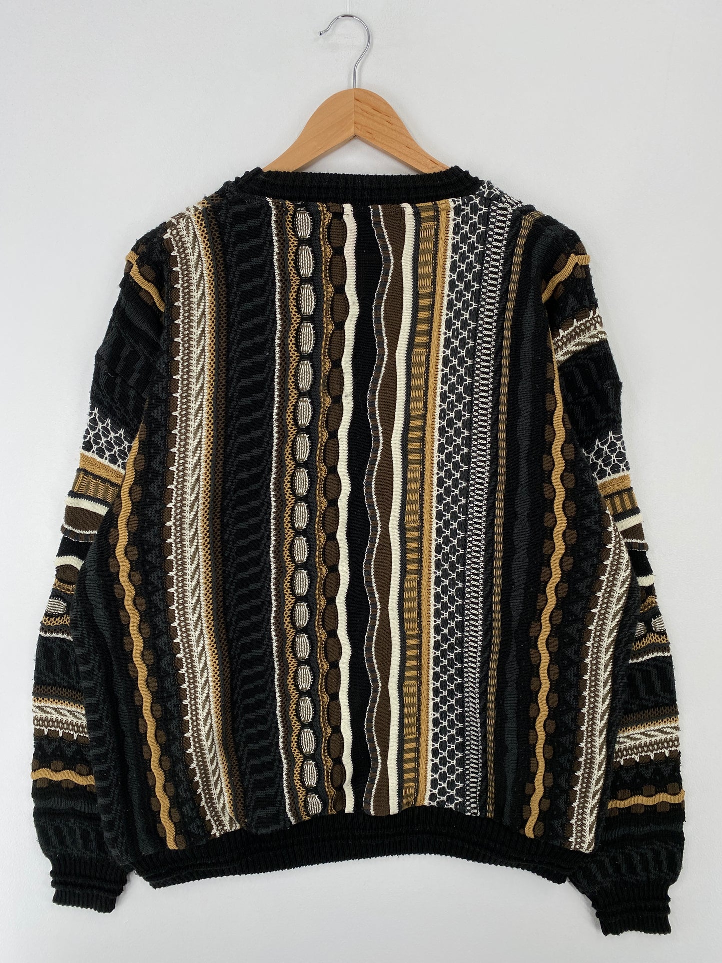 Vintage 3D COOGI- Style Made in USA Size XXL Knit Sweater / A9504