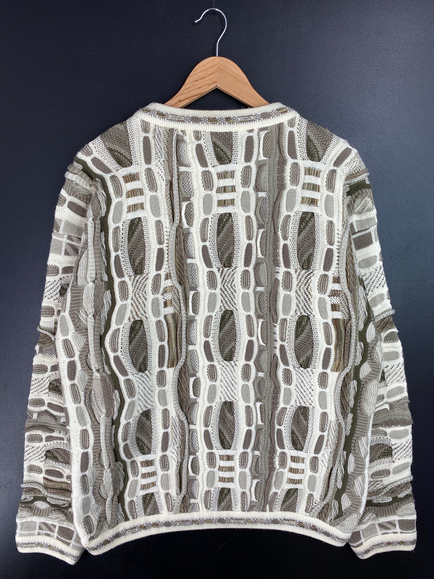 Vintage 3D COOGI- Style Made in USA Size L Knit Sweater / A9505