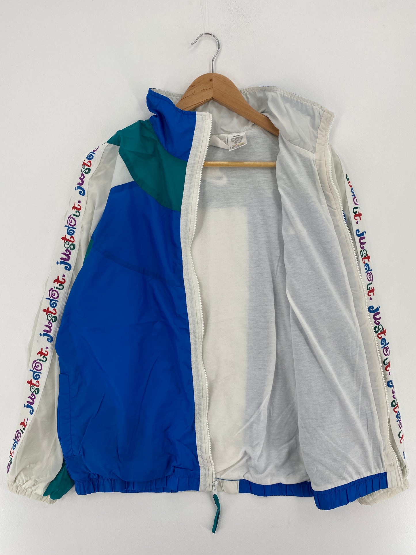 90's NIKE Silver Tag Size Ladies.L Vintage Nylon Jacket / A3467