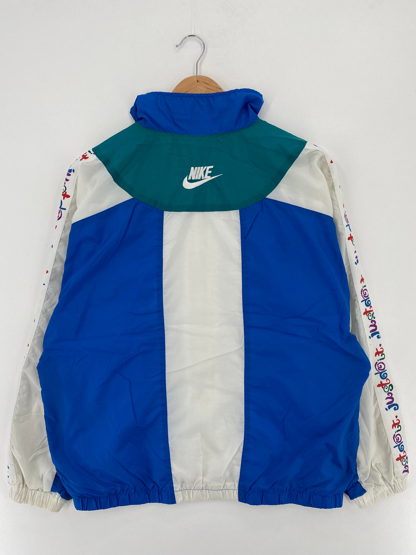 90's NIKE Silver Tag Size Ladies.L Vintage Nylon Jacket / A3467
