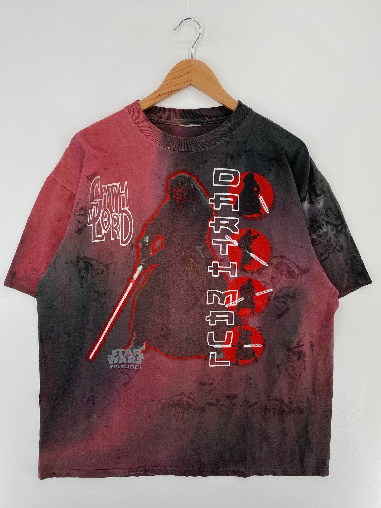 90’s STAR WARS EPISODE 1 DRTH MAUL Size No Tag (Approx.XL) Vintage T-Shirt / A419