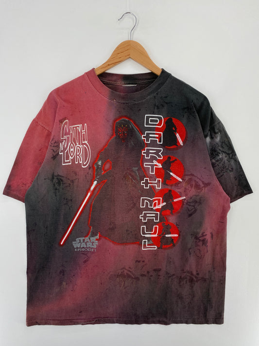 90’s STAR WARS EPISODE 1 DRTH MAUL Size No Tag (Approx.XL) Vintage T-Shirt / A419