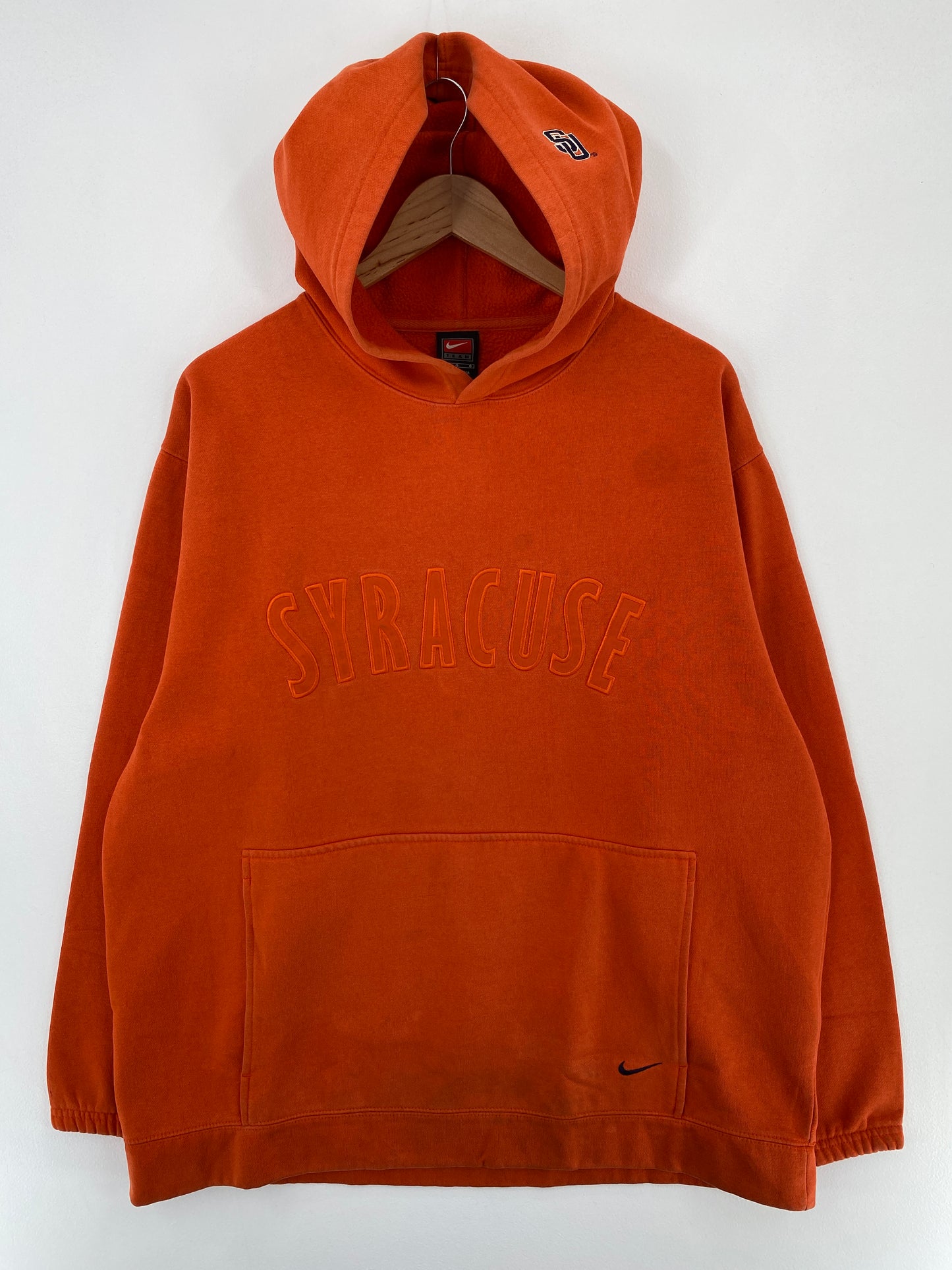 00’ NIKE x SYRACUSE Size L Vintage College Hoodie Sweat-shirt / E429