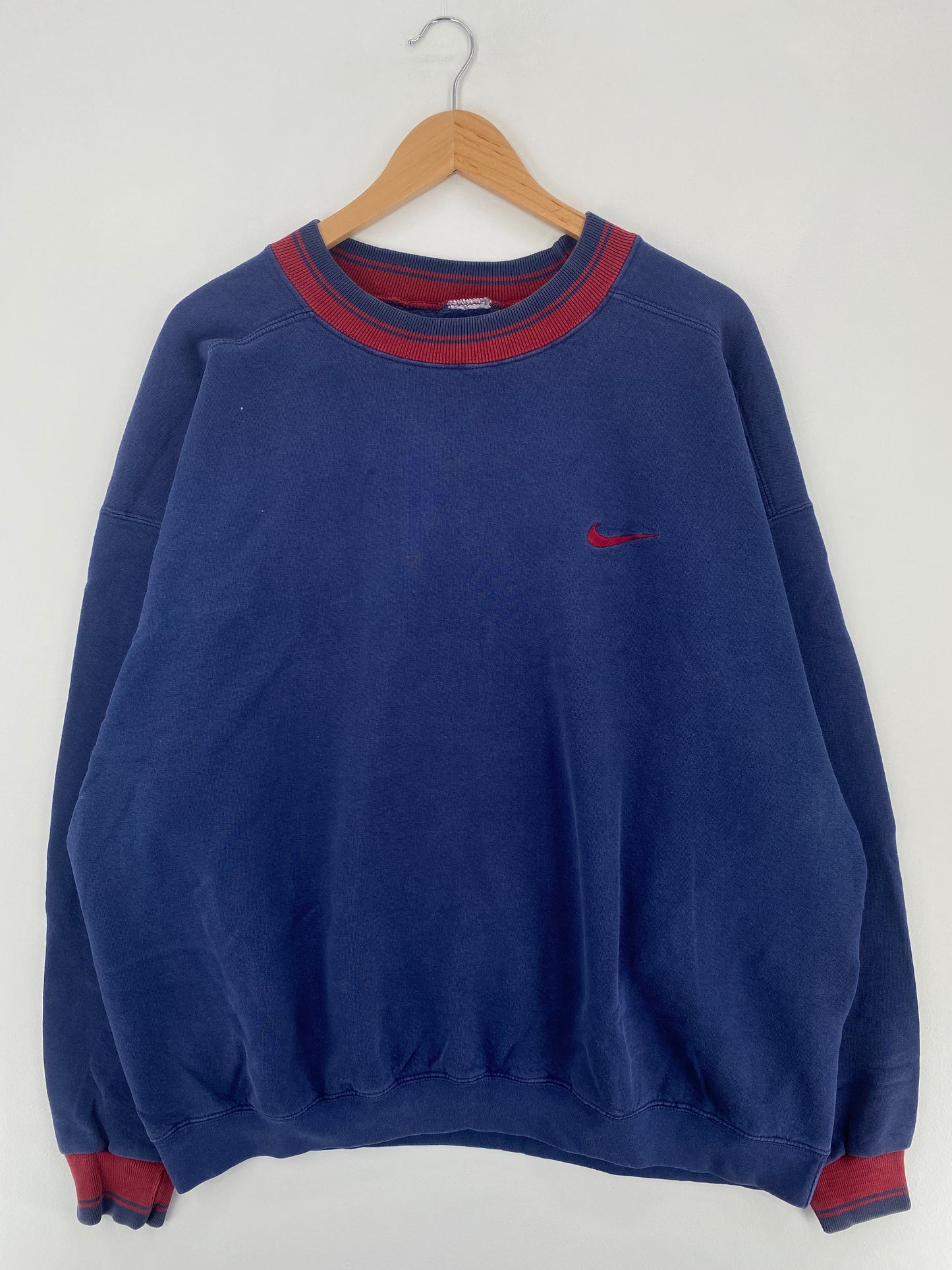 90’s NIKE MINI SWOOSH Size No Tag (Approx.XL-XXL) Sweat-shirt / E461