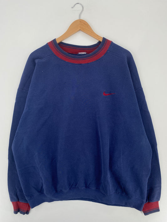 90’s NIKE MINI SWOOSH Size No Tag (Approx.XL-XXL) Sweat-shirt / E461