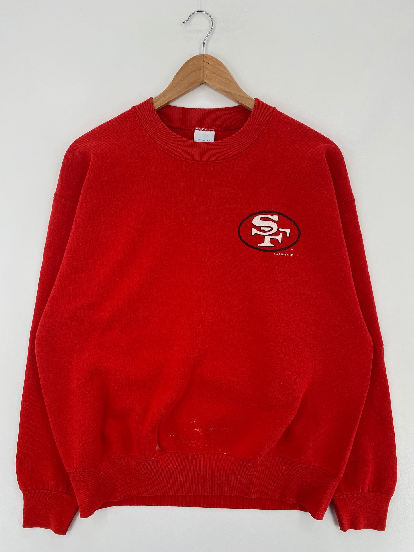 1995 SALEM x SAN FRANCISCO 49ERS Made in USA Size L NFL Sweat-Shirt / E481