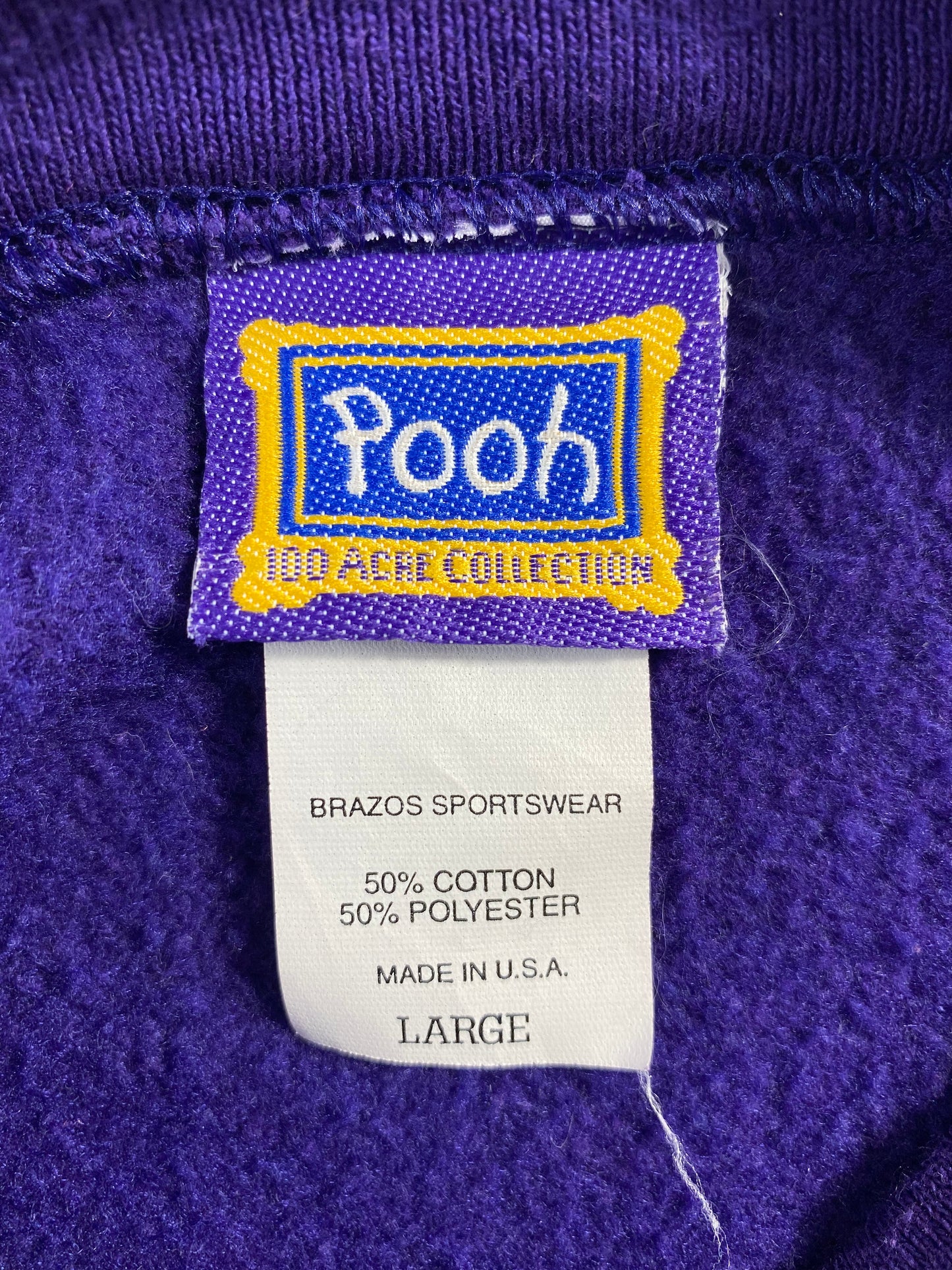 00’ DISNEY WINNIE THE POOH Made in USA Size L Vintage Sweat-Shirt/ A1126