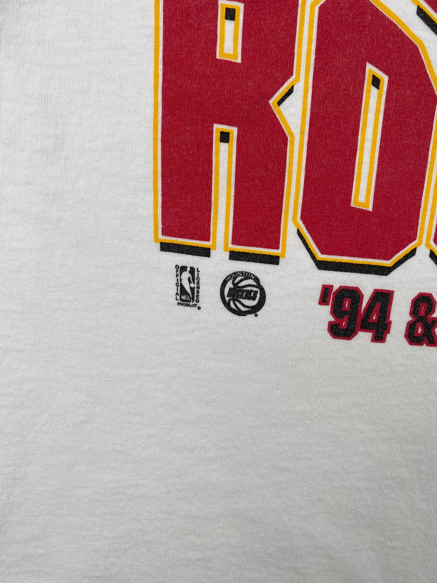 1995 HOUSTON ROCKETS Size XXL Vintage NBA T-shirt / A1137