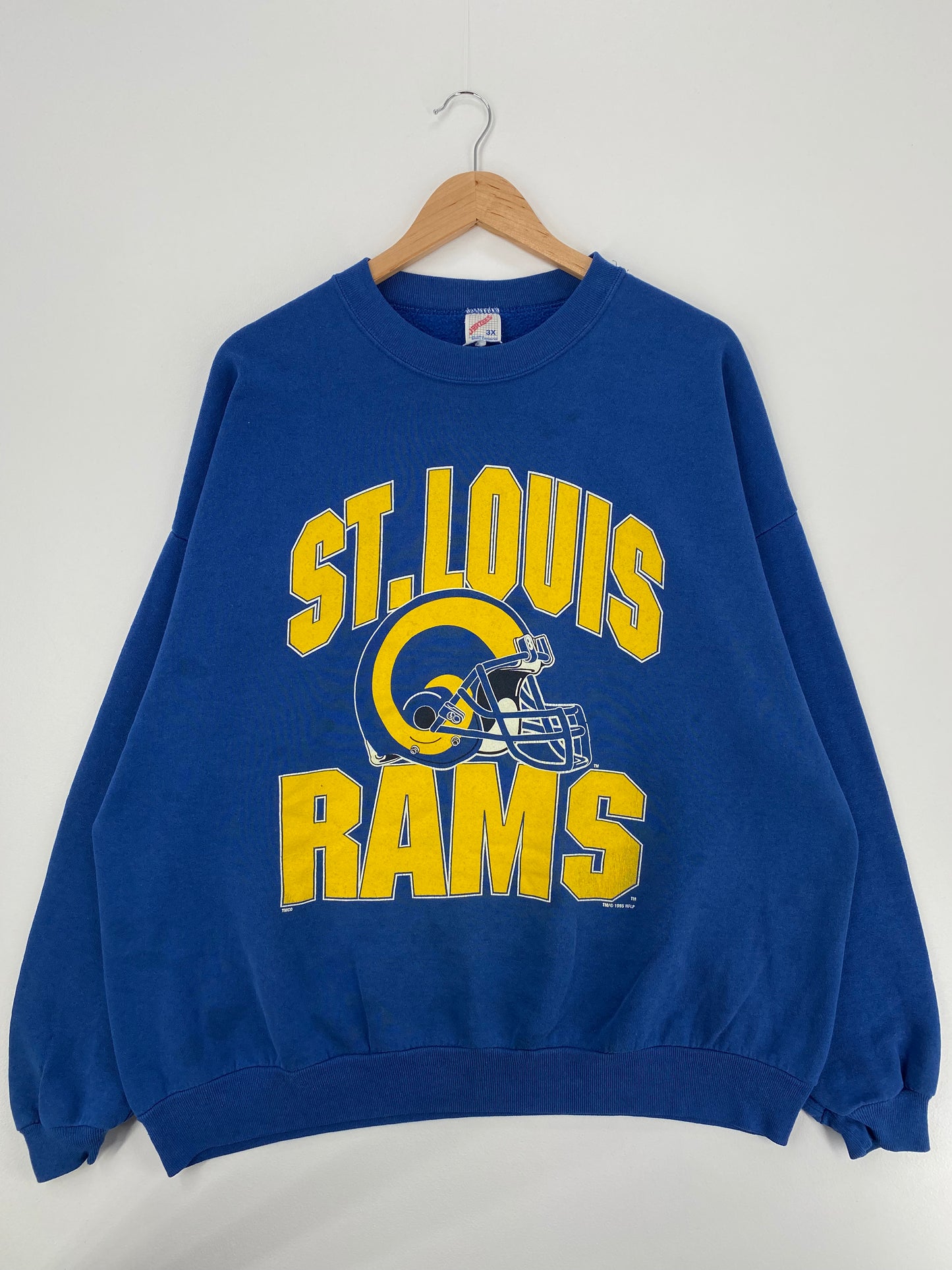 1995 ST.LOUIS RAMS Made in USA Size XXXL Vintage NFL Sweat-shirt / A1151
