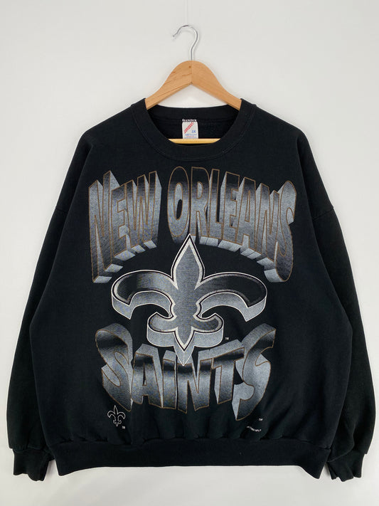 1994 NEW ORLENS SAINTS Made in USA Size XXXL Vintage NFL Sweat-shirt / A1157
