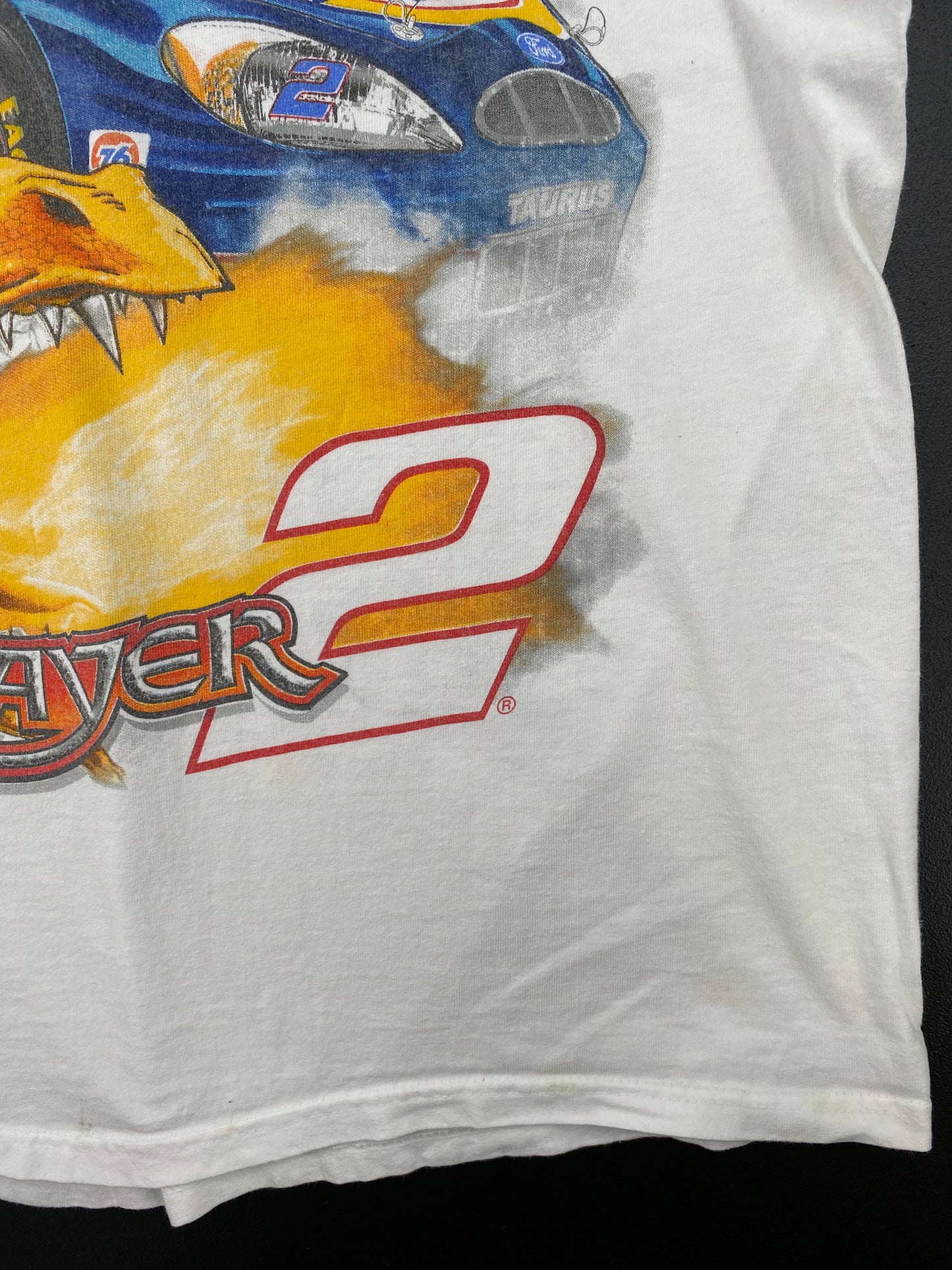 00’ NASCAR RUSTY WALLACE Size XL Vintage Racing T-Shirt / A1146