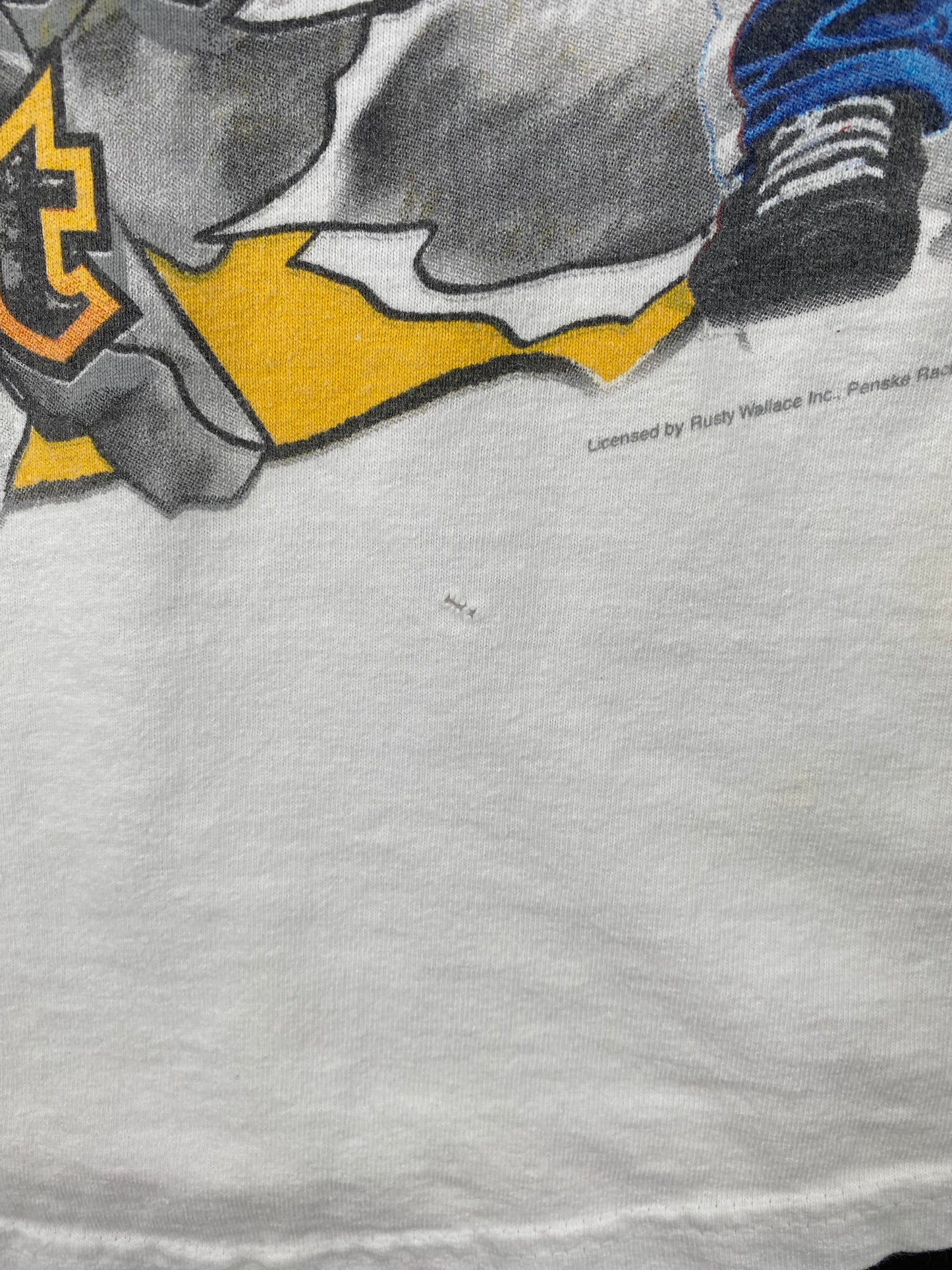 00’ NASCAR RUSTY WALLACE Size XL Vintage Racing T-Shirt / A1146