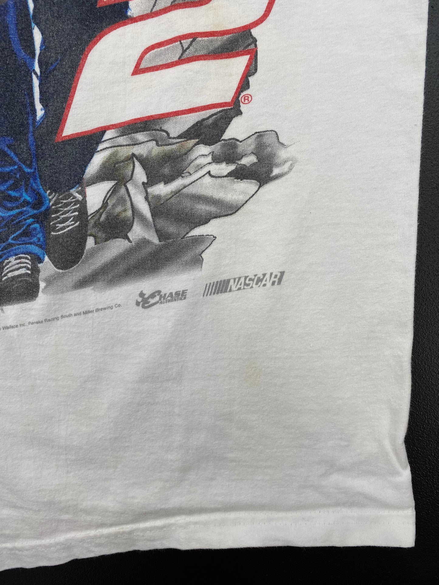 00’ NASCAR RUSTY WALLACE Size XL Vintage Racing T-Shirt / A1146