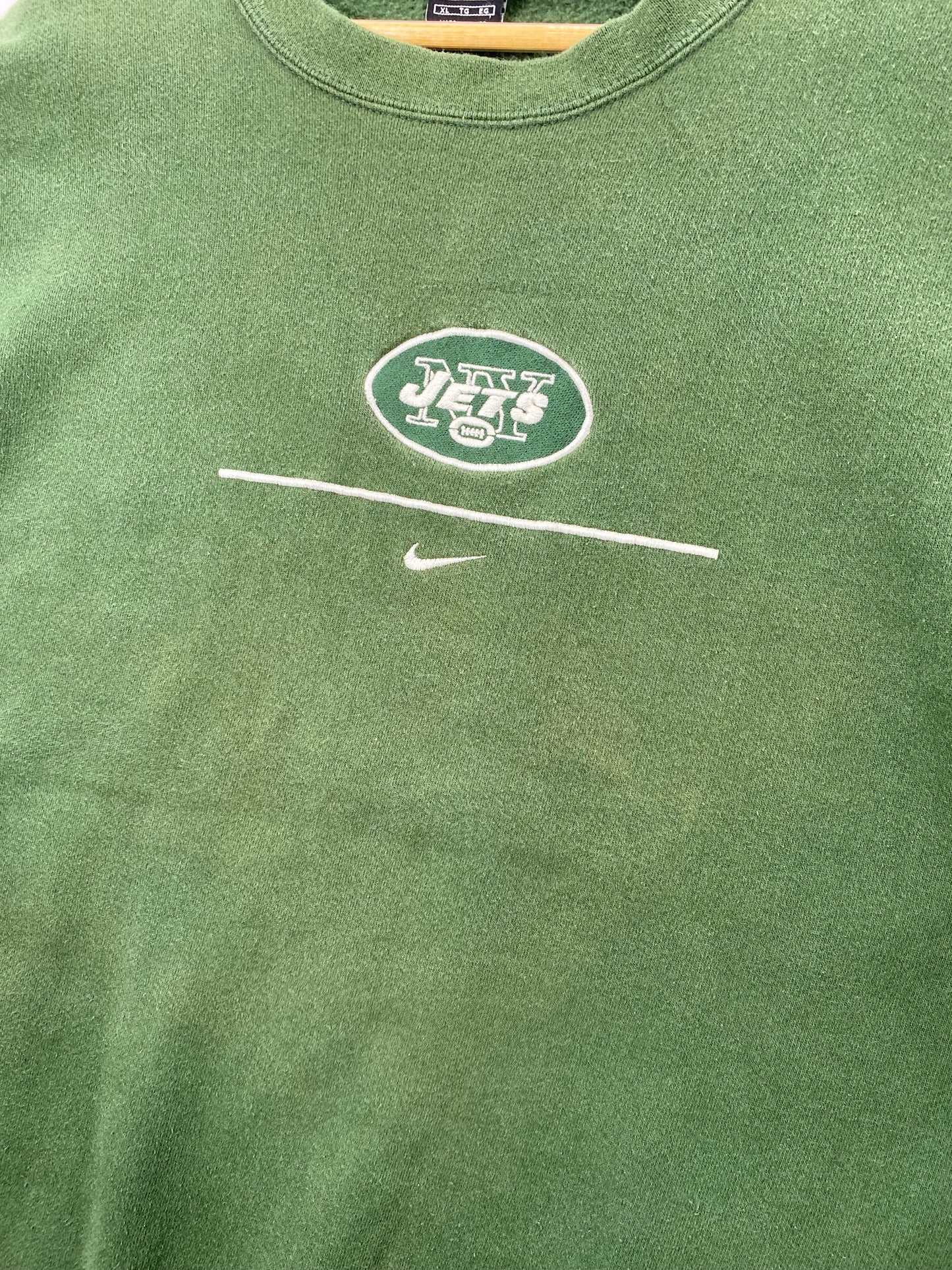 00' NIKE NEW YORK JETS Size XL Vintage NFL Sweat-shirt / A1210
