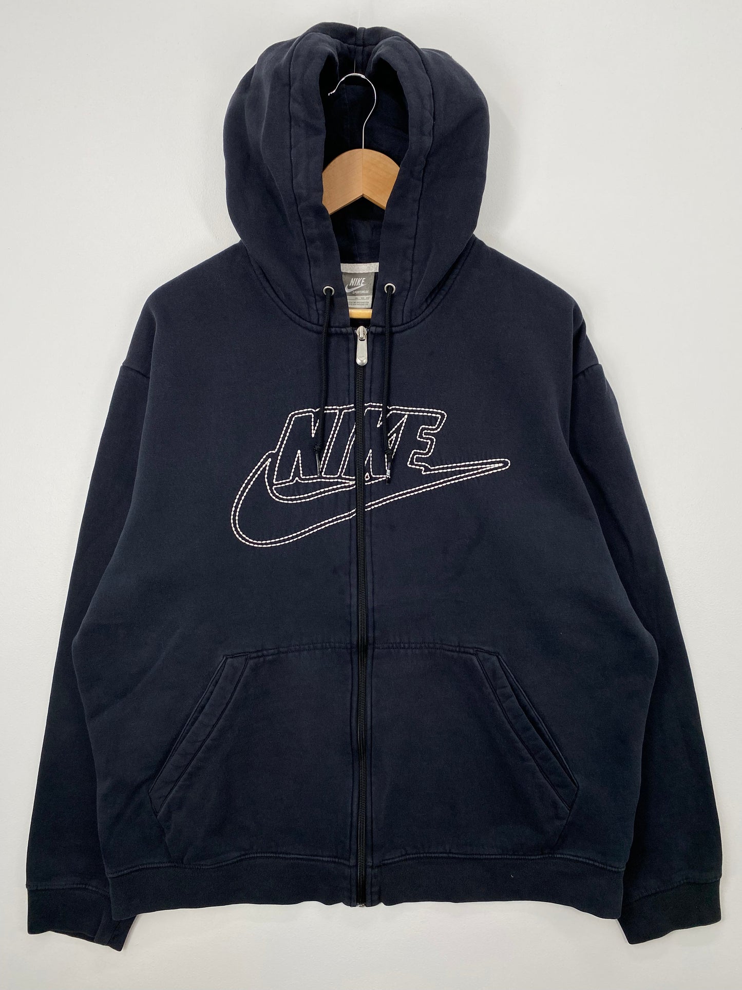 00' NIKE Size XL Vintage Zip Up Hoodie Sweat-shirt / E3258S
