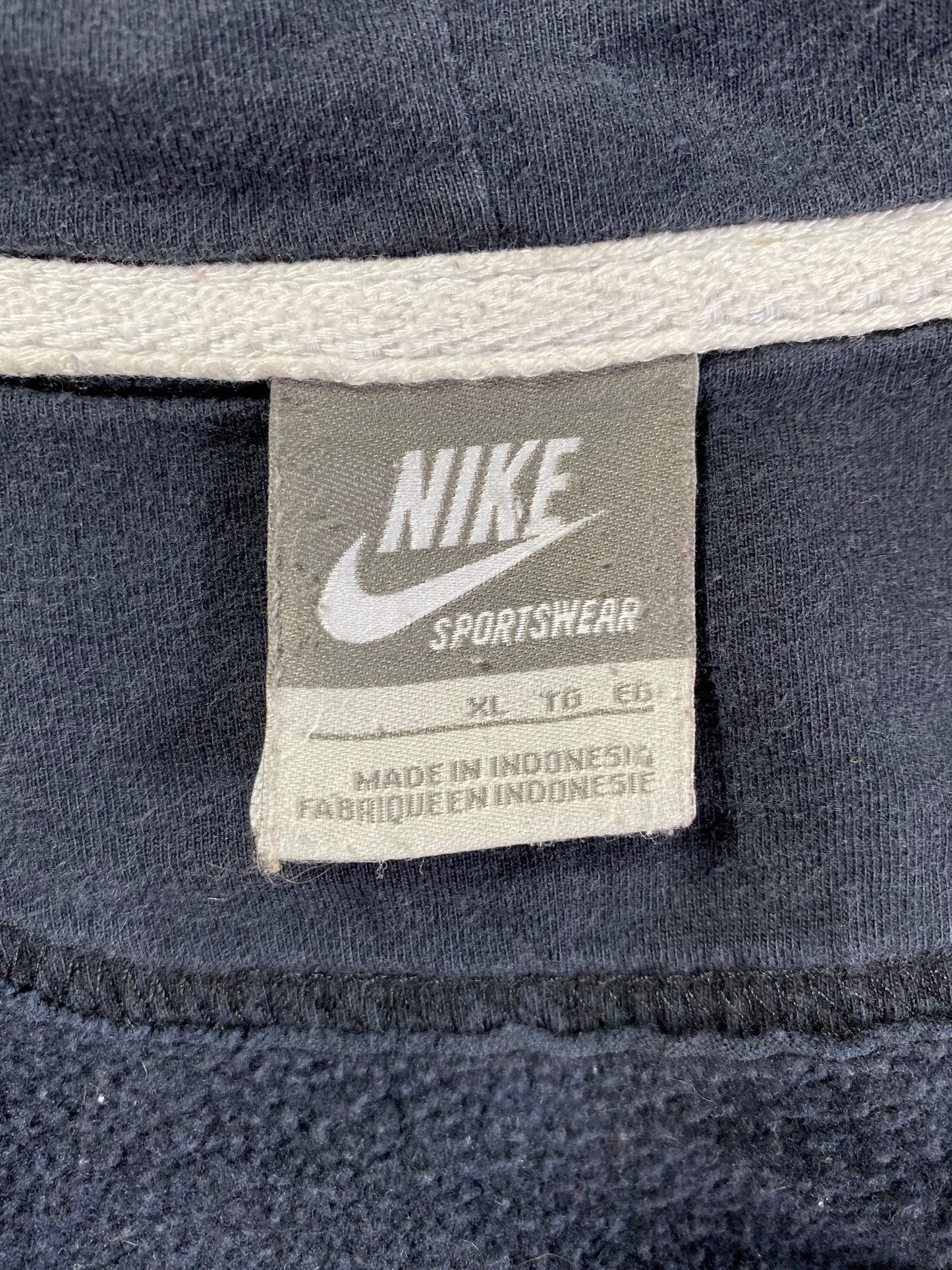 00' NIKE Size XL Vintage Zip Up Hoodie Sweat-shirt / E3258S