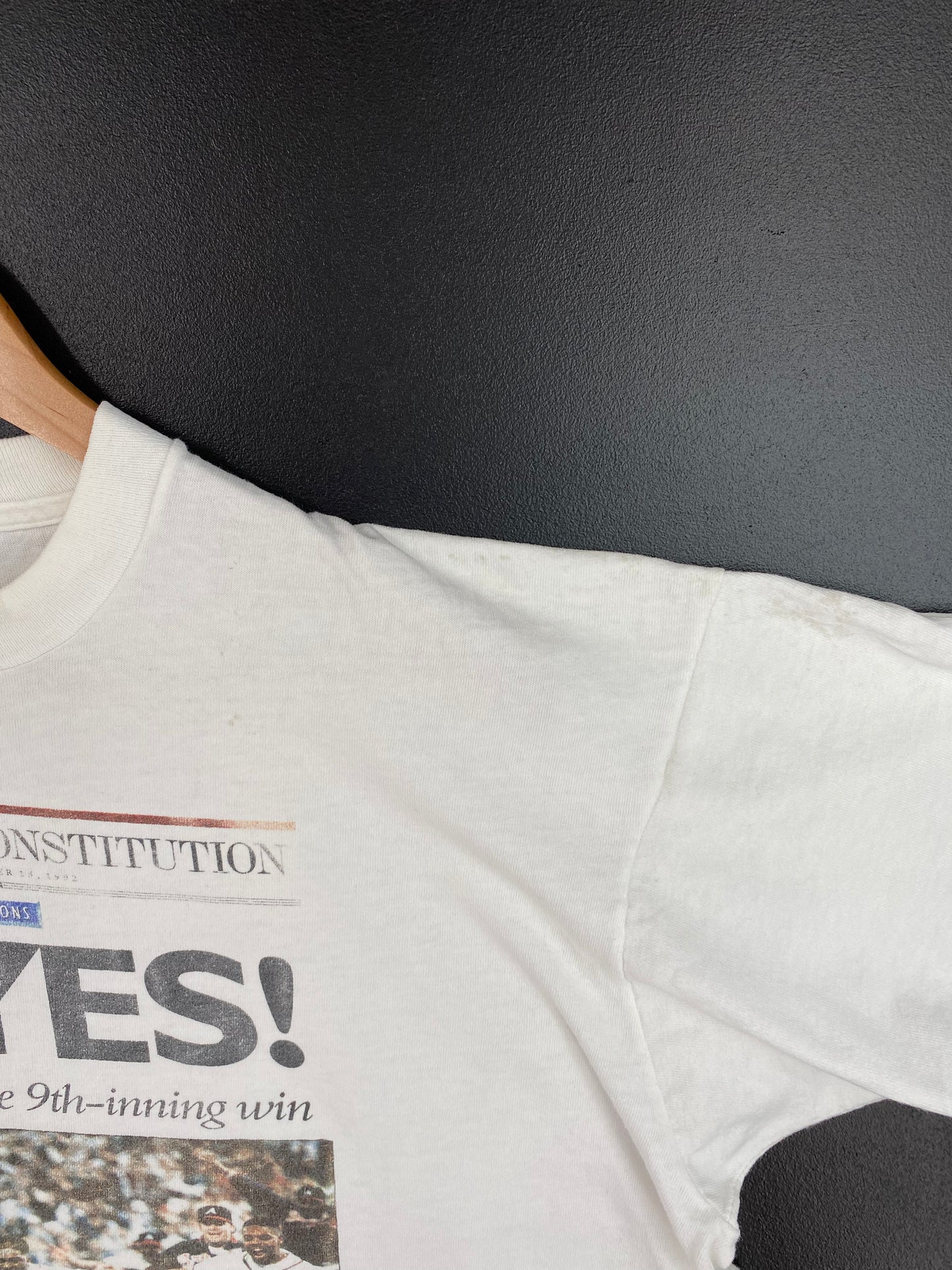 1992 ATLANTA BRAVES Made in USA Size XL Vintage MLB T-shirt / A1297