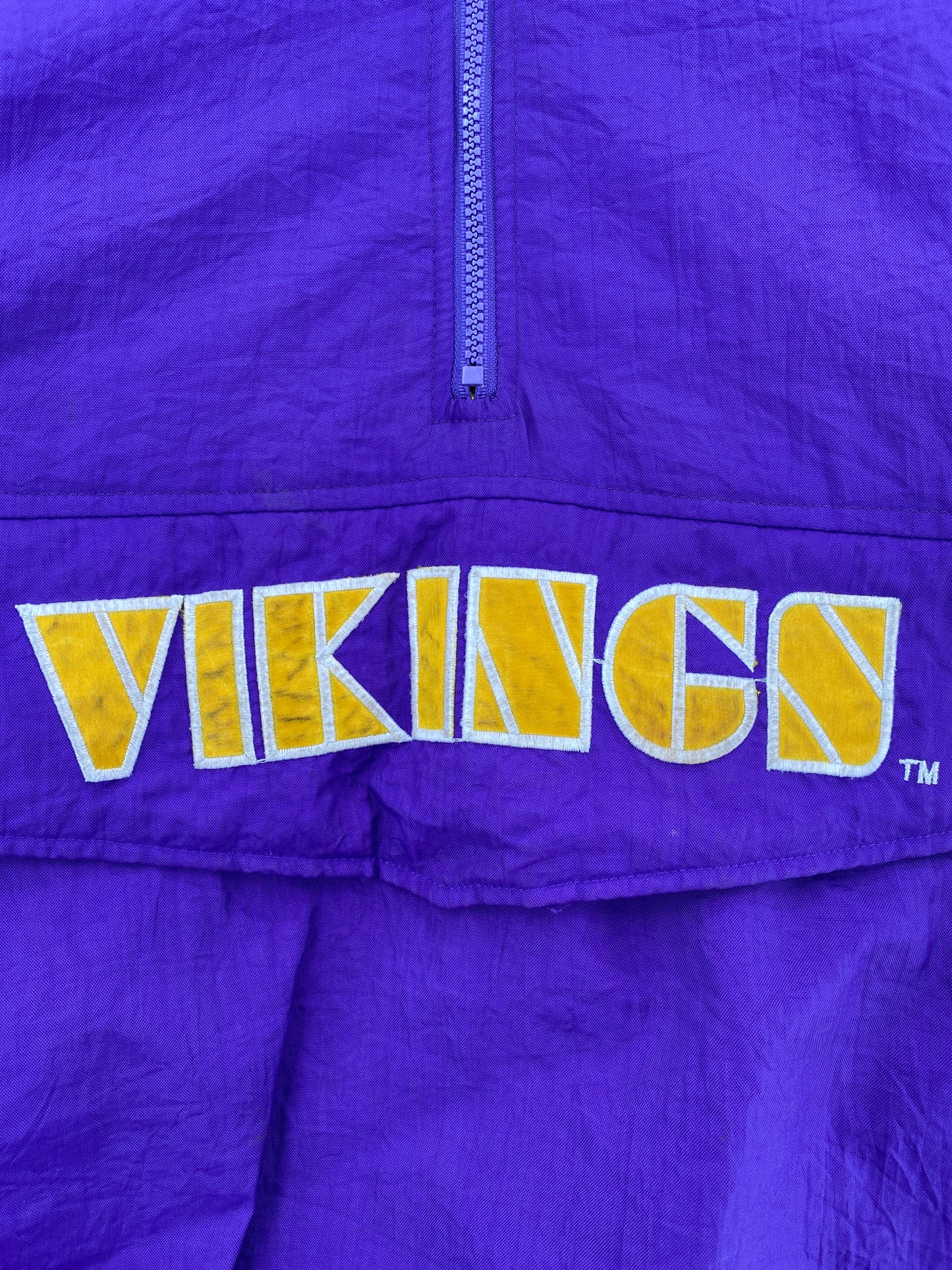 90’s STARTER x VIKINGS Size XL NFL Nylon Padded Jacket / E3352N