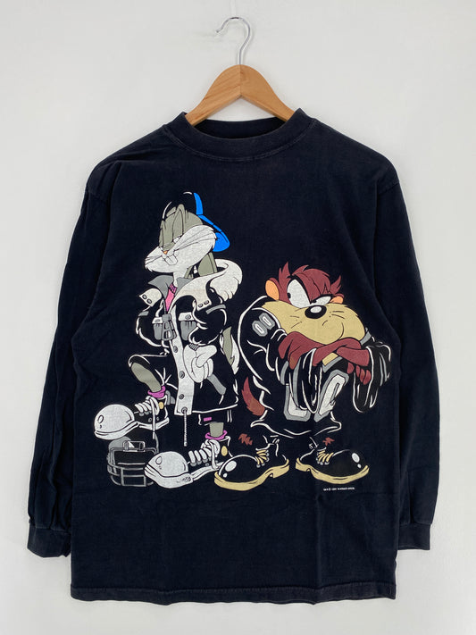 .1993 LOONEY TUNES BUGS BUNNY AND TAZ Size M Vintage Long Sleeve T-Shirt / E1765T