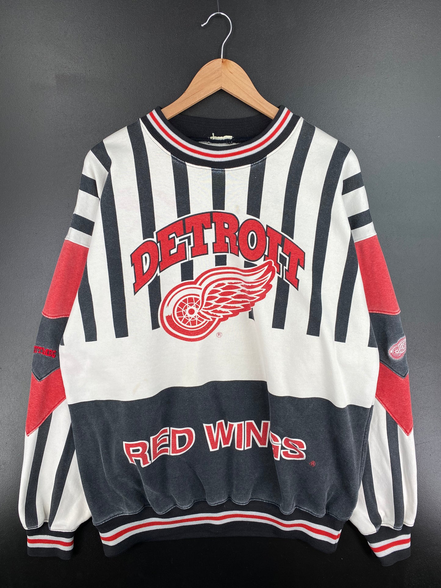 90’s DETROIT RED WINGS Size No Tag (Approx.XL) NFL Sweat-shirt / A1439