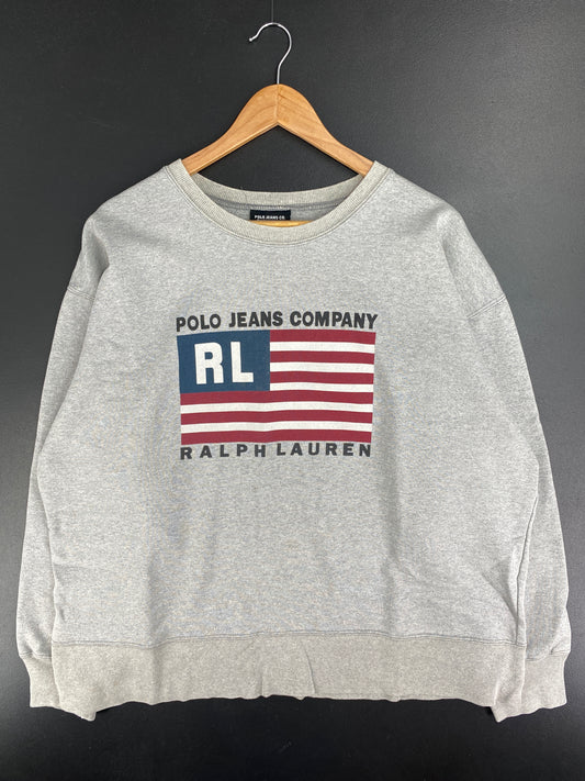 90’s POLO JEANS RALPH LAUREN Size L Vintage Sweat-shirt / E1773S