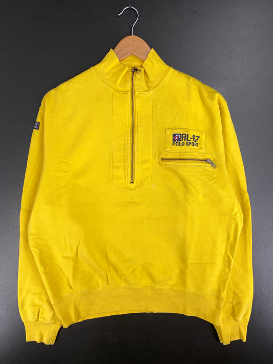 90’s POLO SPORT RALPH LAUREN Size M Vintage Half Zip-up Sweat-shirt / E1772S