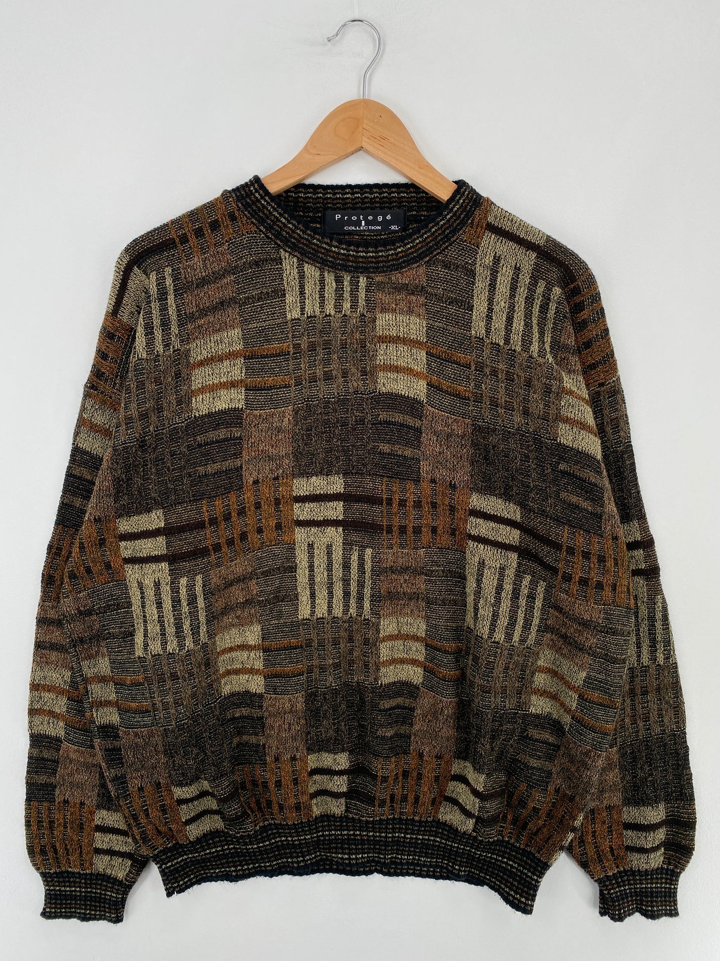 Vintage 3D COOGI-Style Made in USA Size XL Knit Sweater / E1776K
