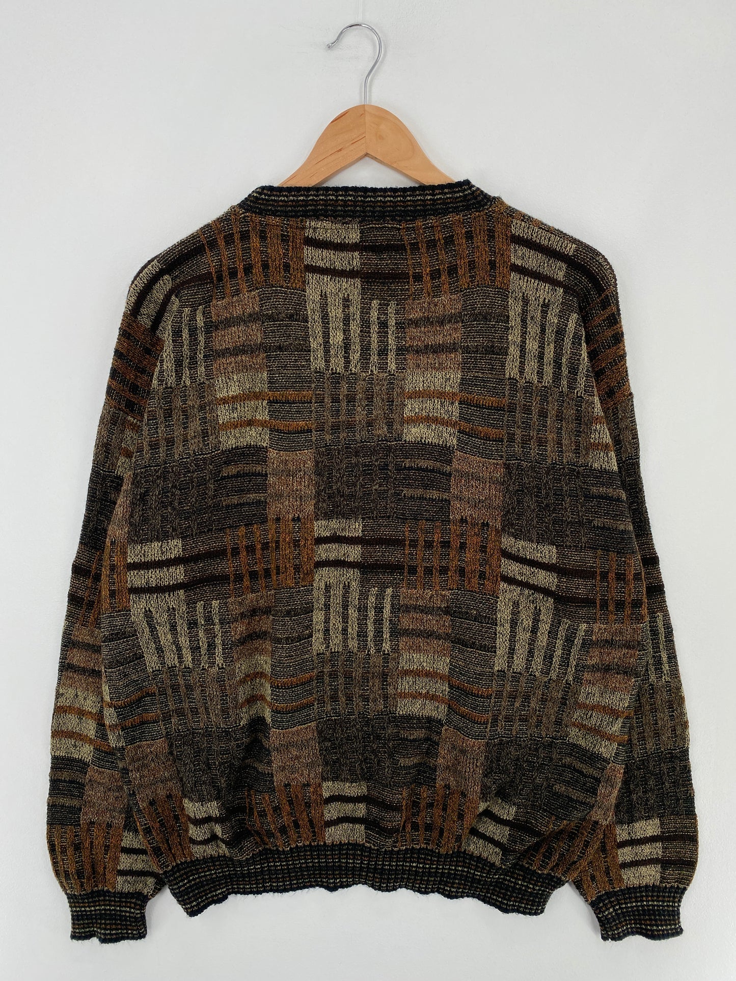 Vintage 3D COOGI-Style Made in USA Size XL Knit Sweater / E1776K