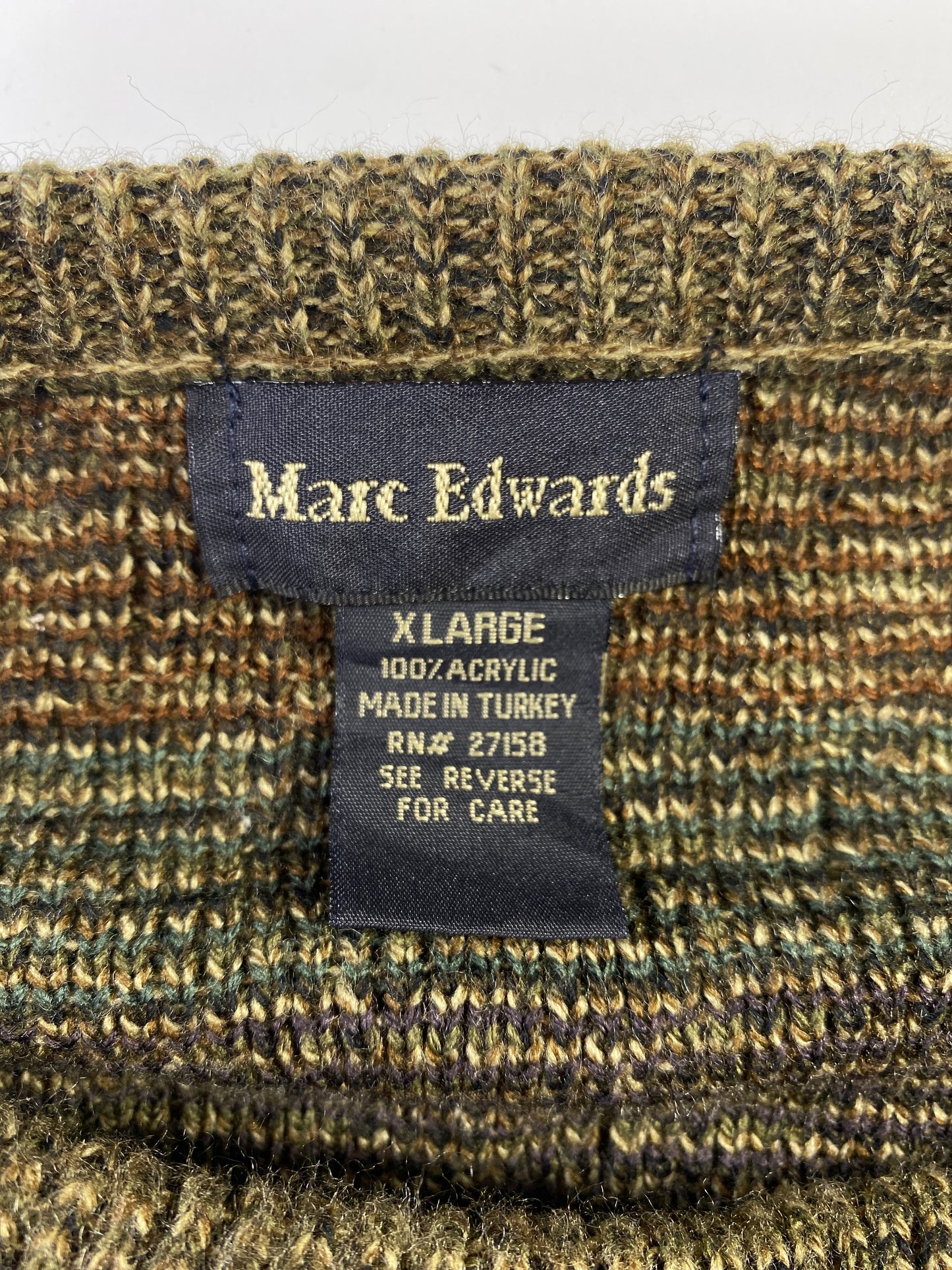 Vintage Marc Edwards Size XL Knit Sweater / E1777K