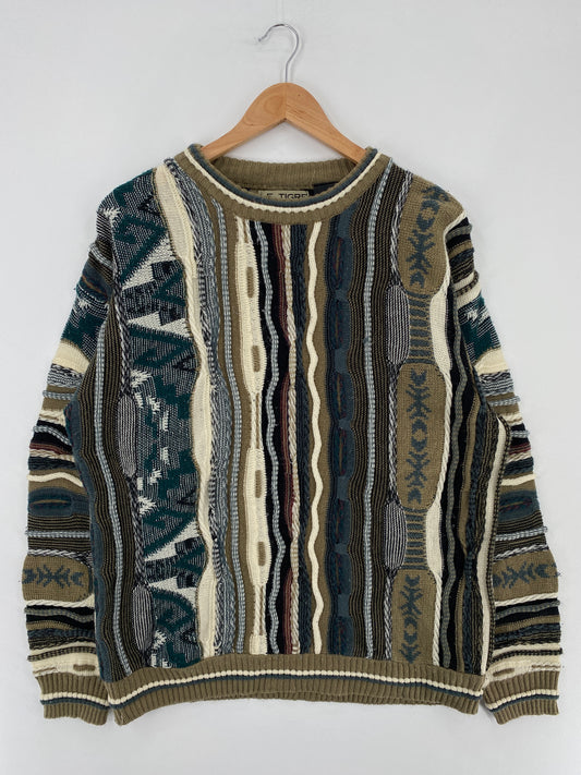 Vintage 3D COOGI-Style Size M Knit Sweater / E1780K