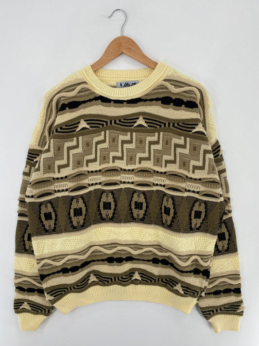 Vintage 3D COOGI-Style Made in USA Size L Knit Sweater / E1781K
