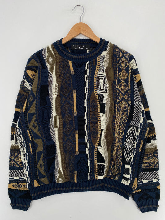 Vintage 3D COOGI-Style Made in USA Size M Knit Sweater / E1782K