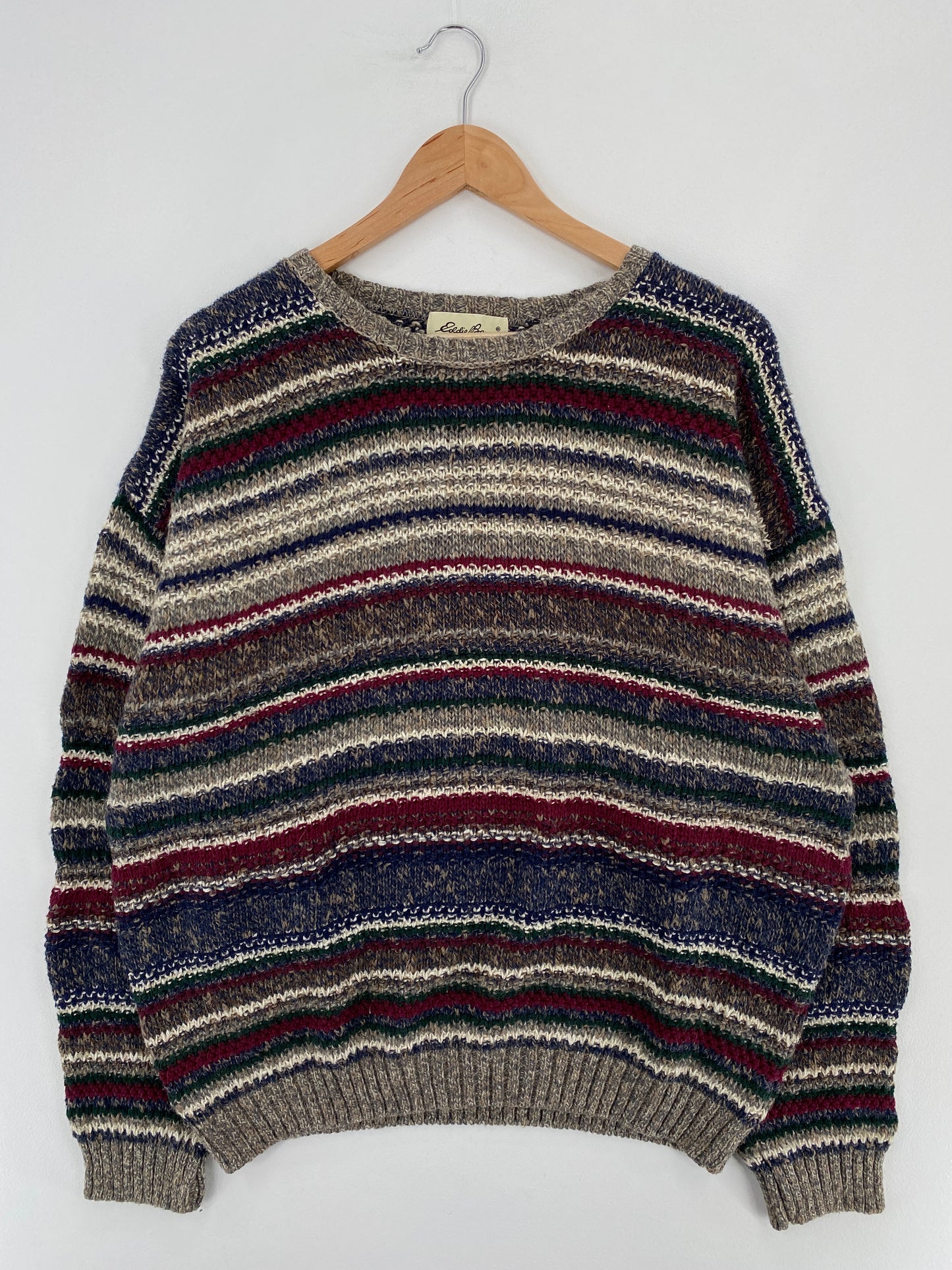 Vintage Eddie Bauer Size L Cotton Knit Sweater / E1783K