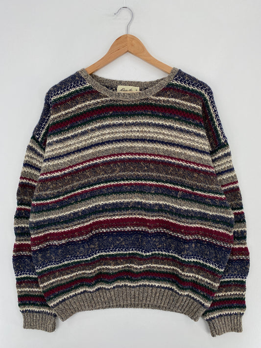 Vintage Eddie Bauer Size L Cotton Knit Sweater / E1783K