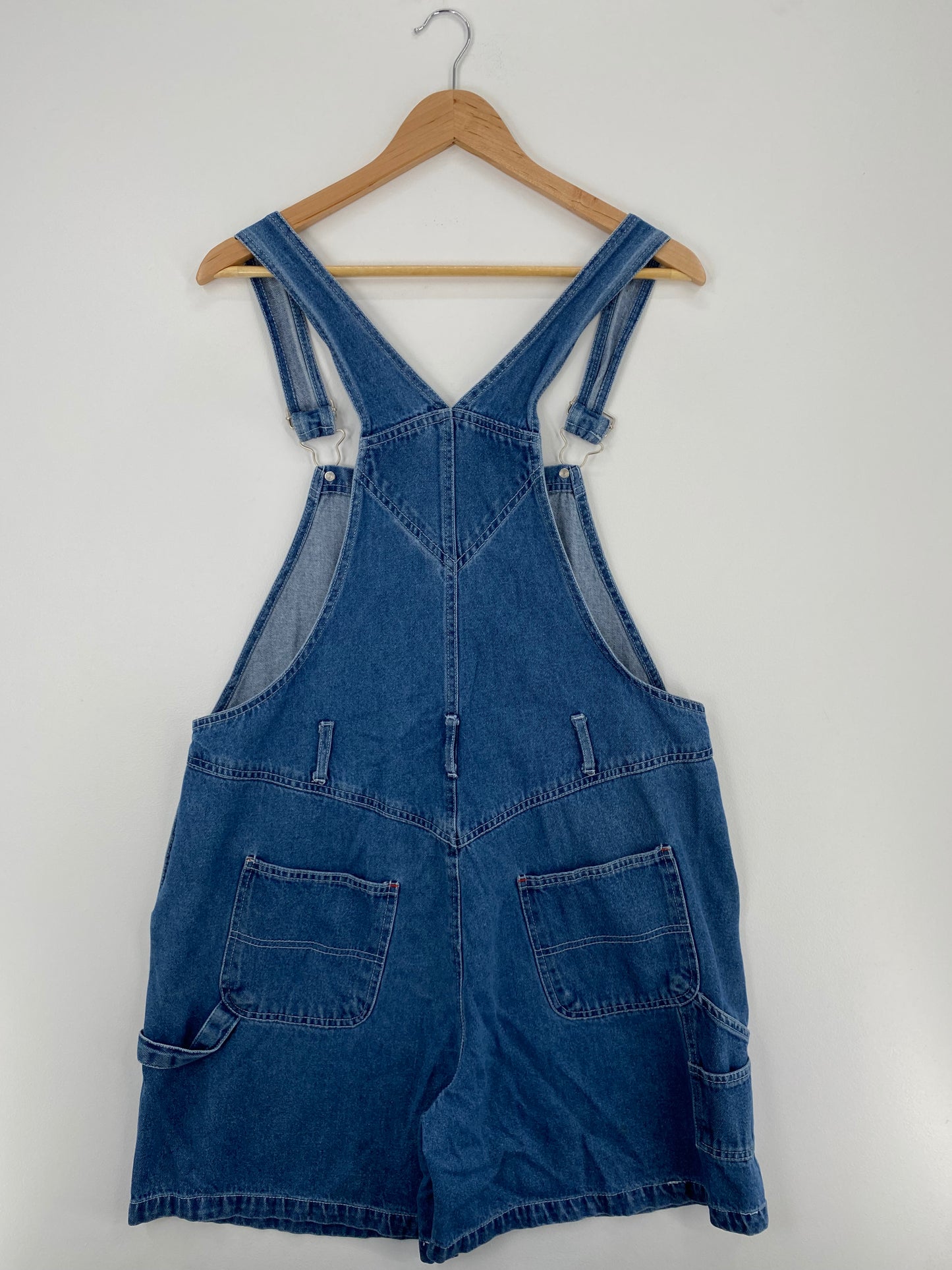 1999 LOONEY TUNES TWEETY Size L Vintage Denim Overall Shorts / A1583