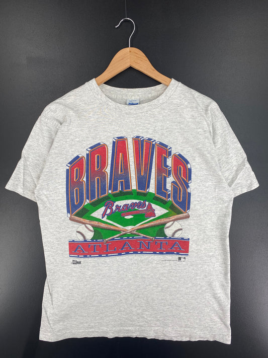 1991 SALEM x ATLANTA BRAVES Made in USA Size L Vintage MLB T-shirt / A1720