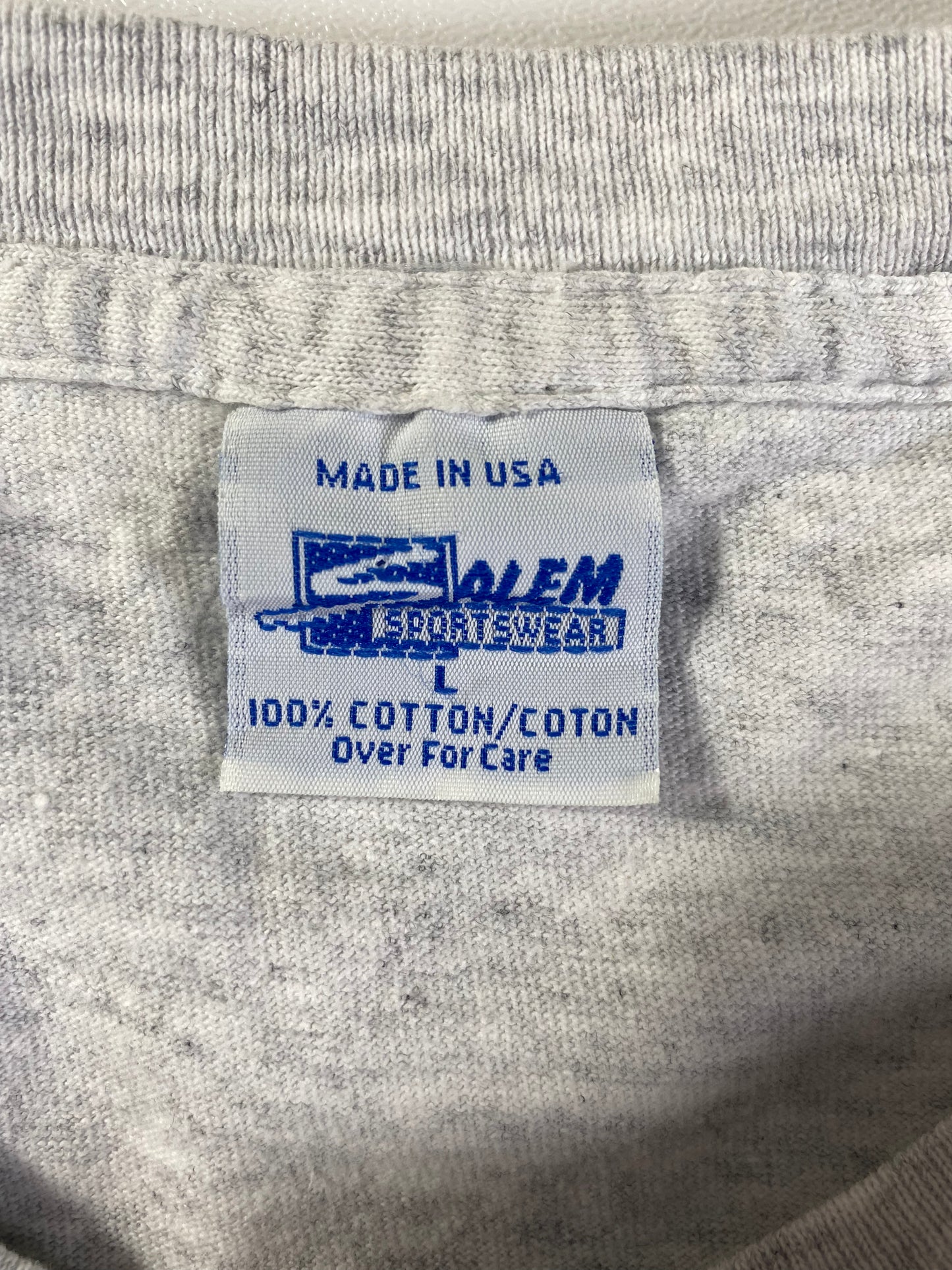 1991 SALEM x ATLANTA BRAVES Made in USA Size L Vintage MLB T-shirt / A1720