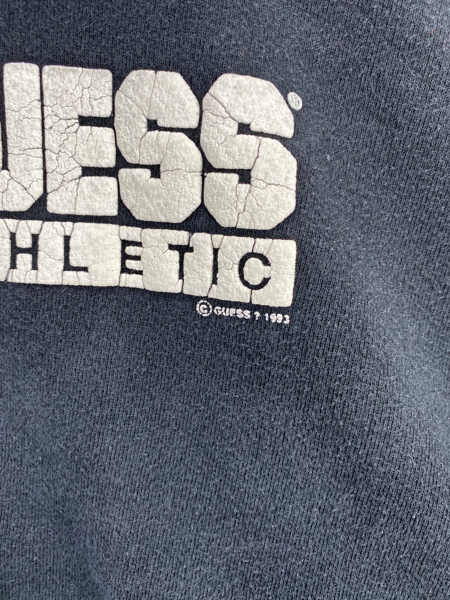 1993 GUESS ATHLETIC Made in USA Size XL Vintage Hoodie Sweat-Shirt / A6041