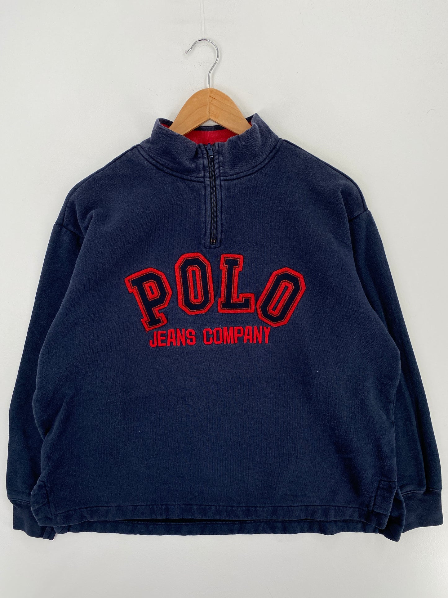 90’s POLO JEANS RALPH LAUREN Size M/L Vintage Half Zip Sweat-Shirt / A6043