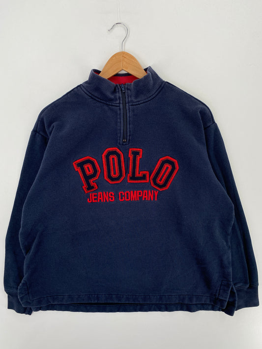 90’s POLO JEANS RALPH LAUREN Size M/L Vintage Half Zip Sweat-Shirt / A6043