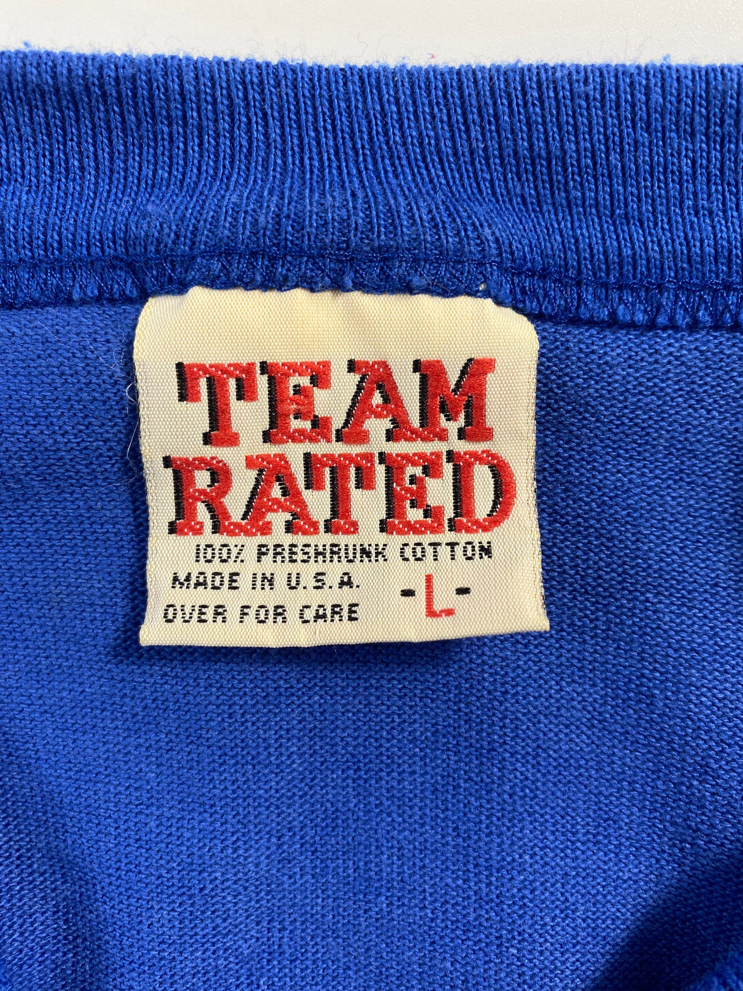 1992 NEW YORK RANGERS Made in USA Size L Vintage NHL Game Shirt / A1725