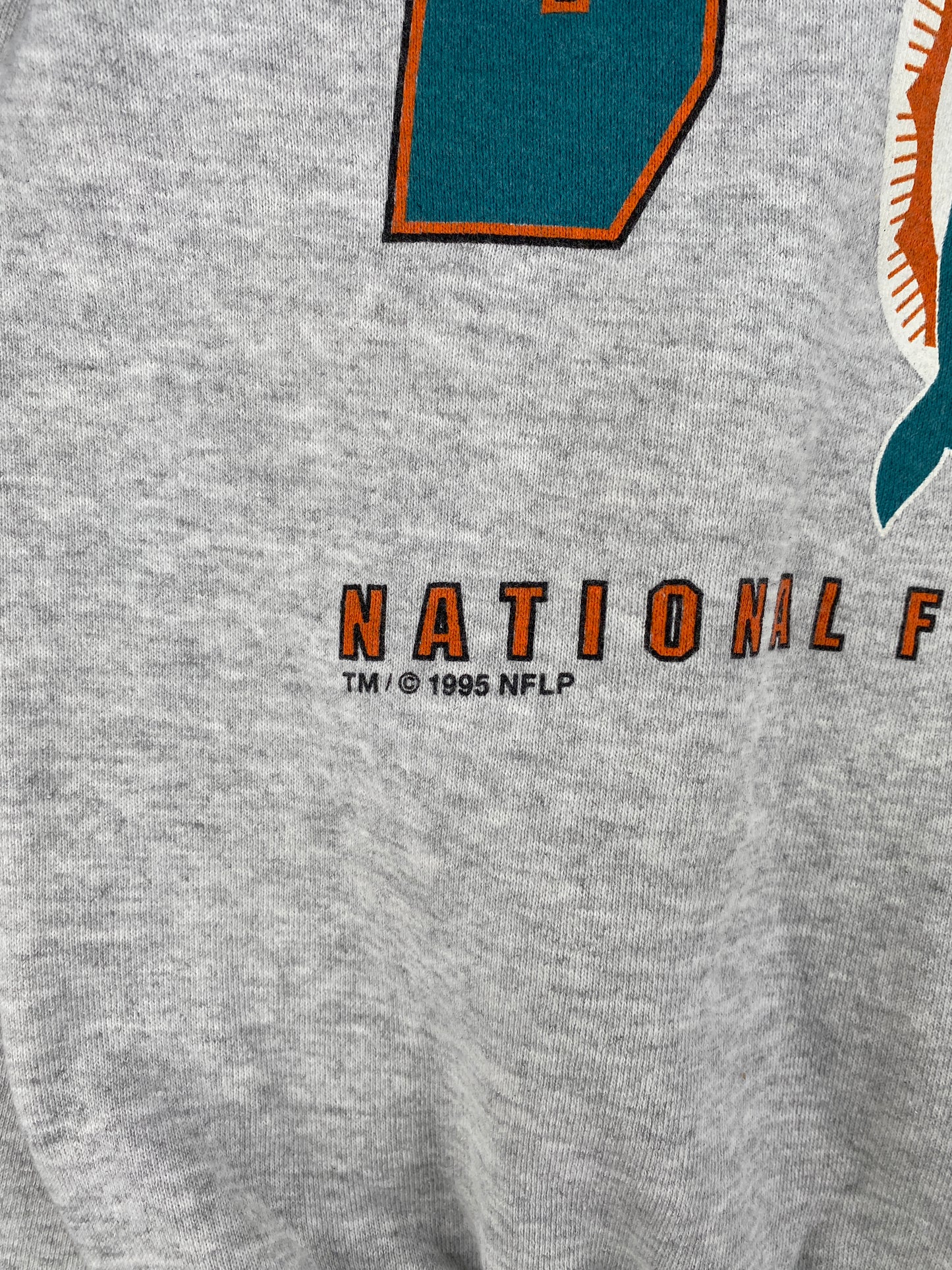 1995 MIAMI DOLPHINS Size No Tag (Approx.L) Vintage NFL Sweat-Shirt / A6058