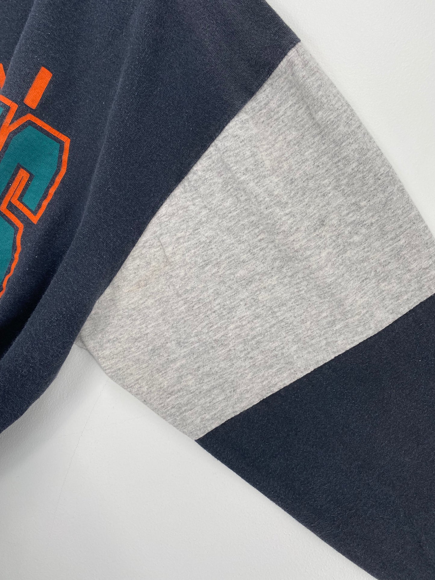 1993 MIAMI DOLPHINS Made in USA Size L Vintage NFL Long Sleeve T-Shirt / A1765