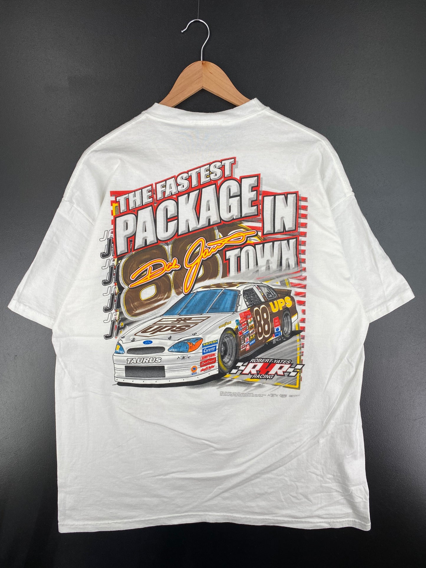 Vintage NASCAR DALE JARRETT Size XL Racing T-Shirt / E4686T