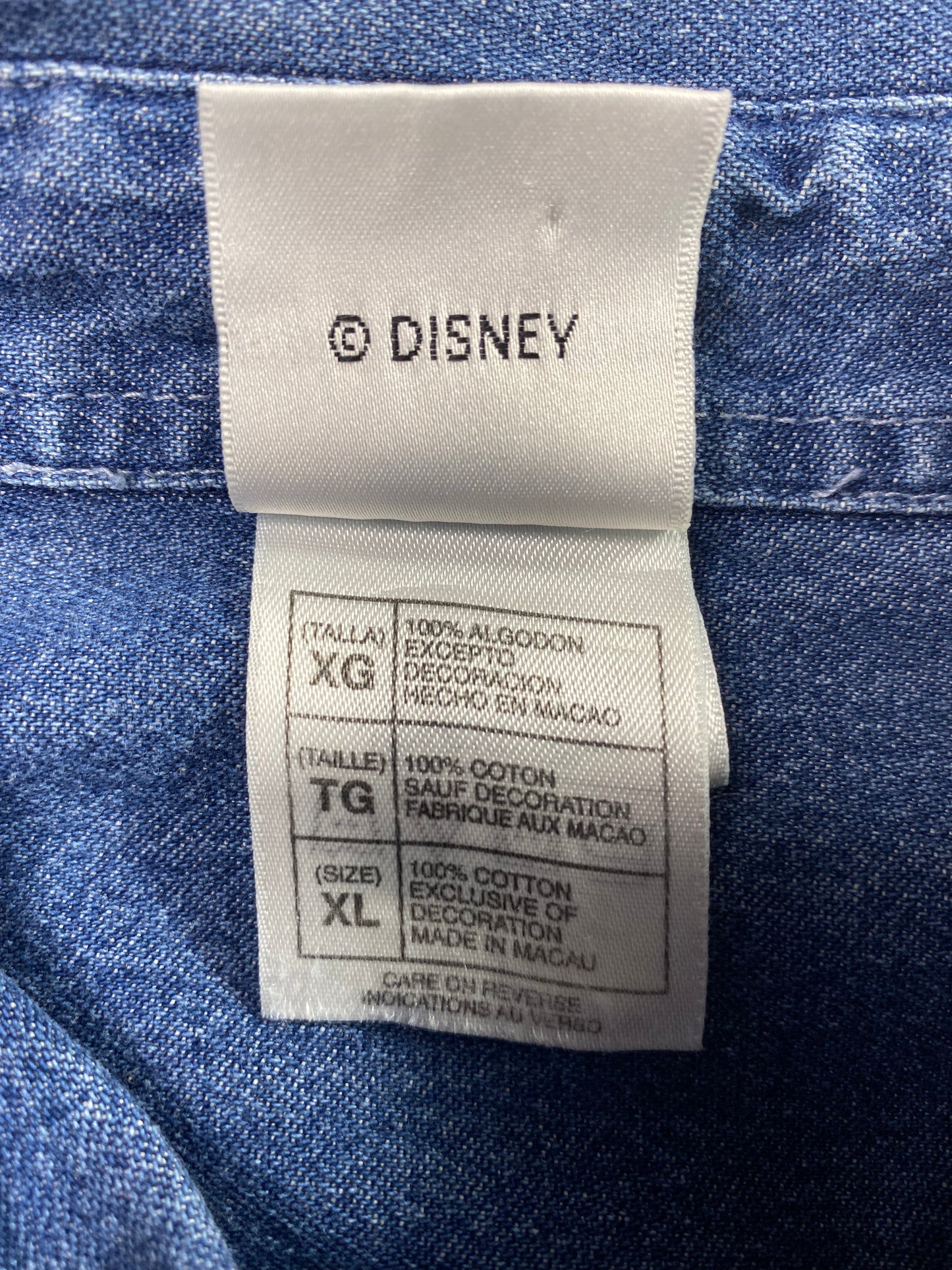 Vintage DISNEY MICKEY Size XL Vintage Button-Down Shirt / A2123